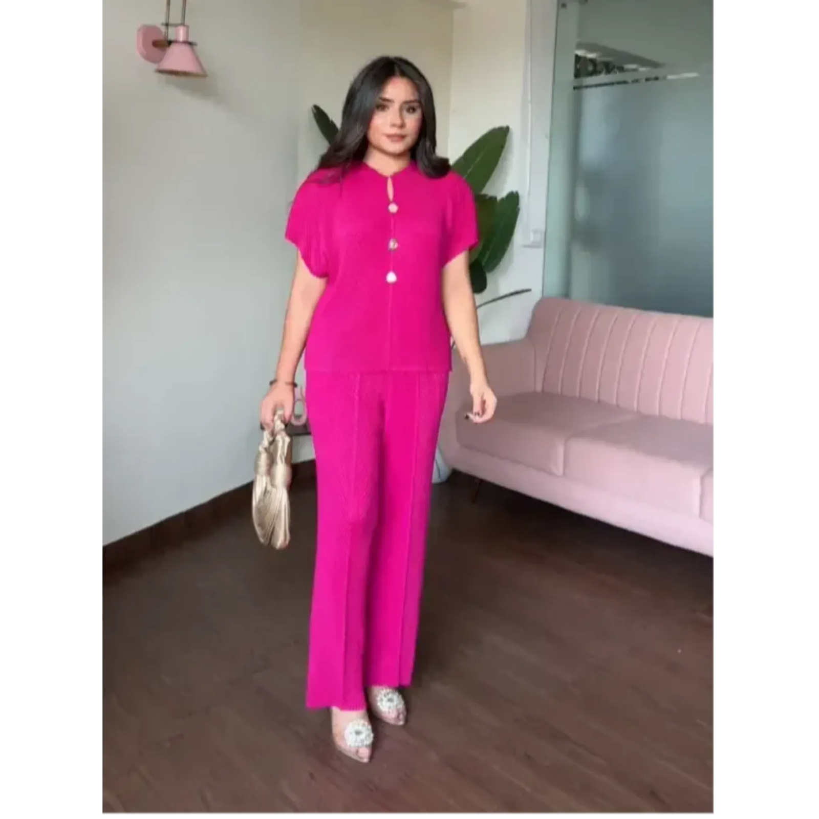 Solid Free Size Magic Fabric Co-Ord Set