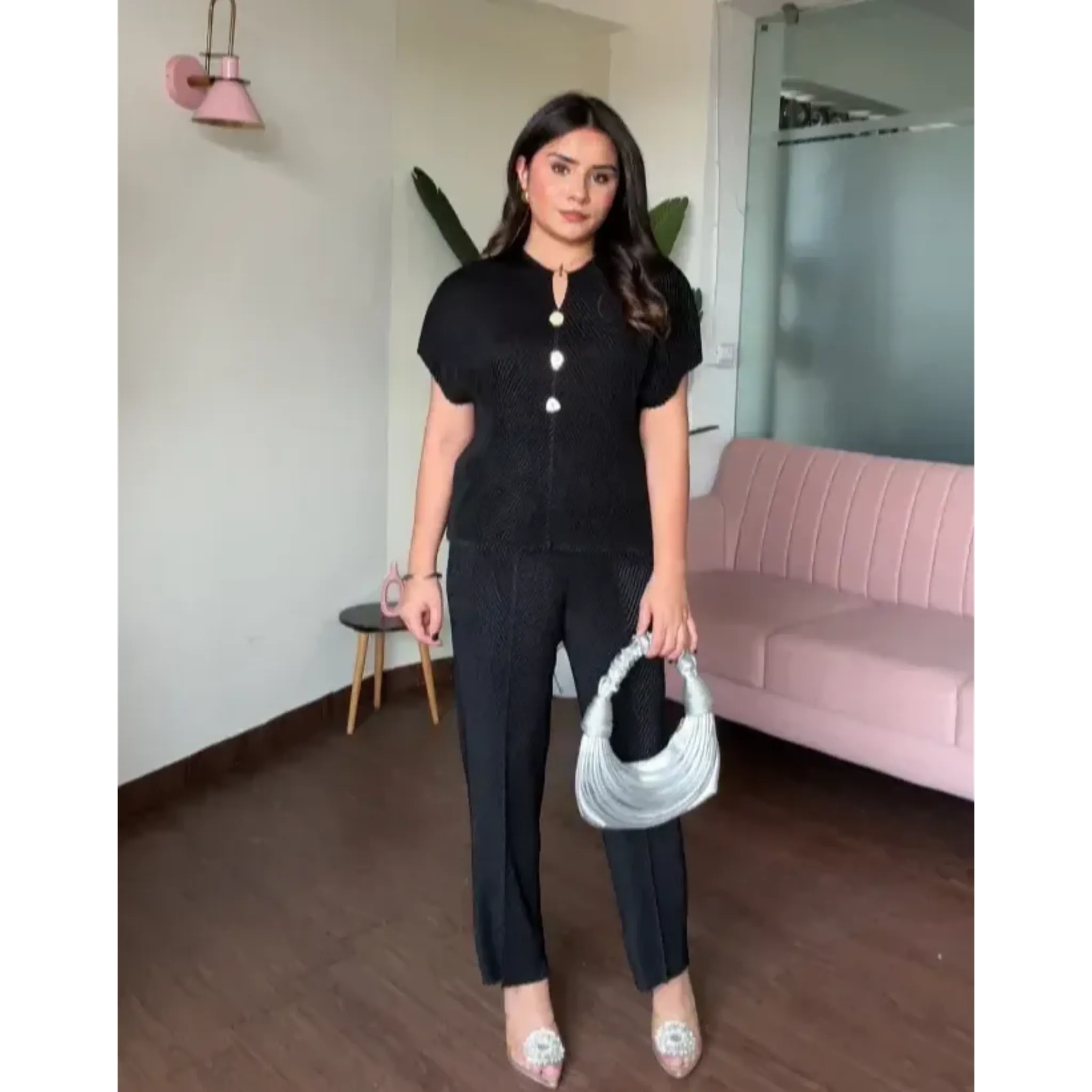 Solid Free Size Magic Fabric Co-Ord Set