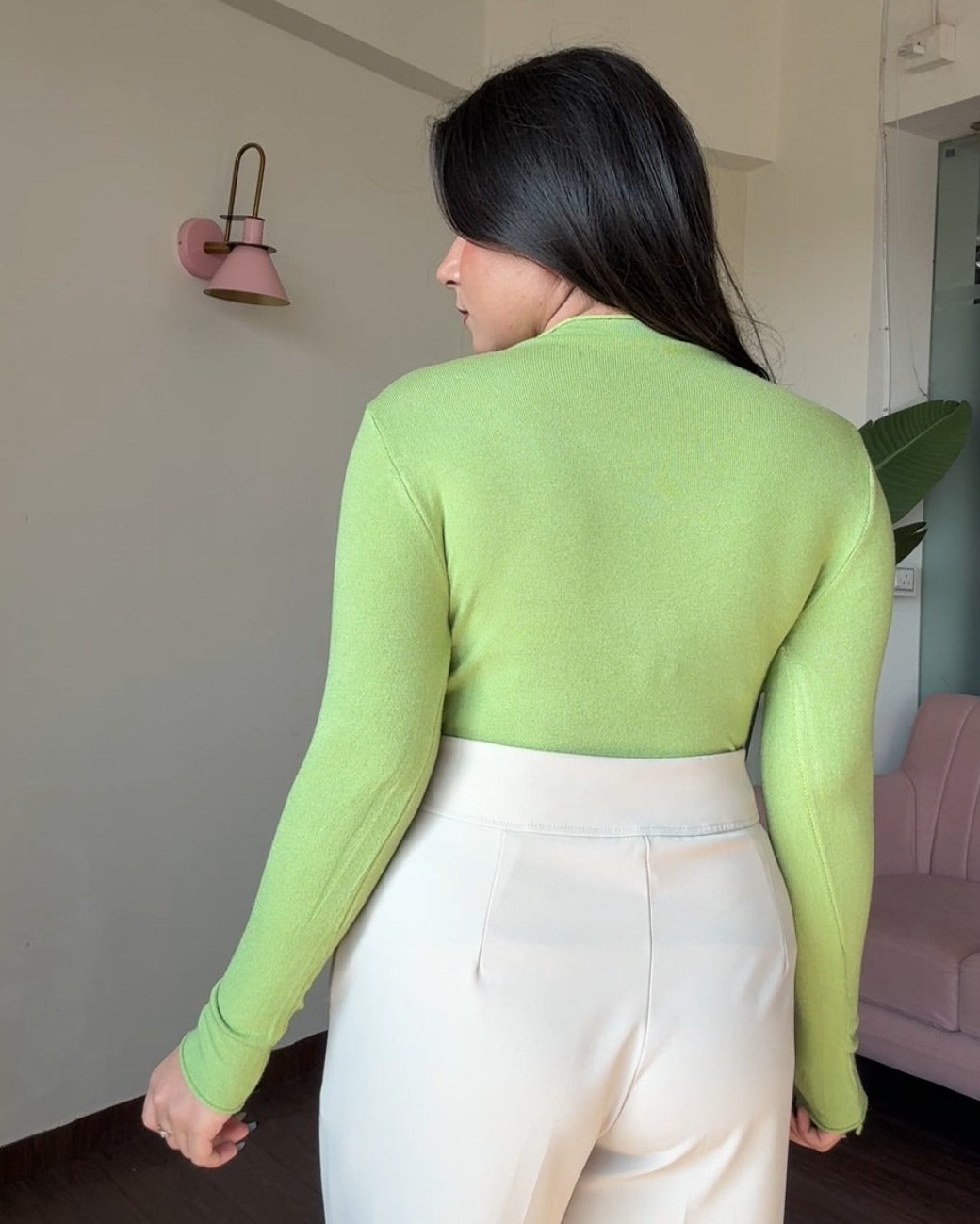 High Neck Bodycon Top