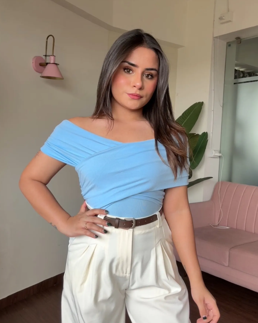 Criss Cross Off Shoulder Top