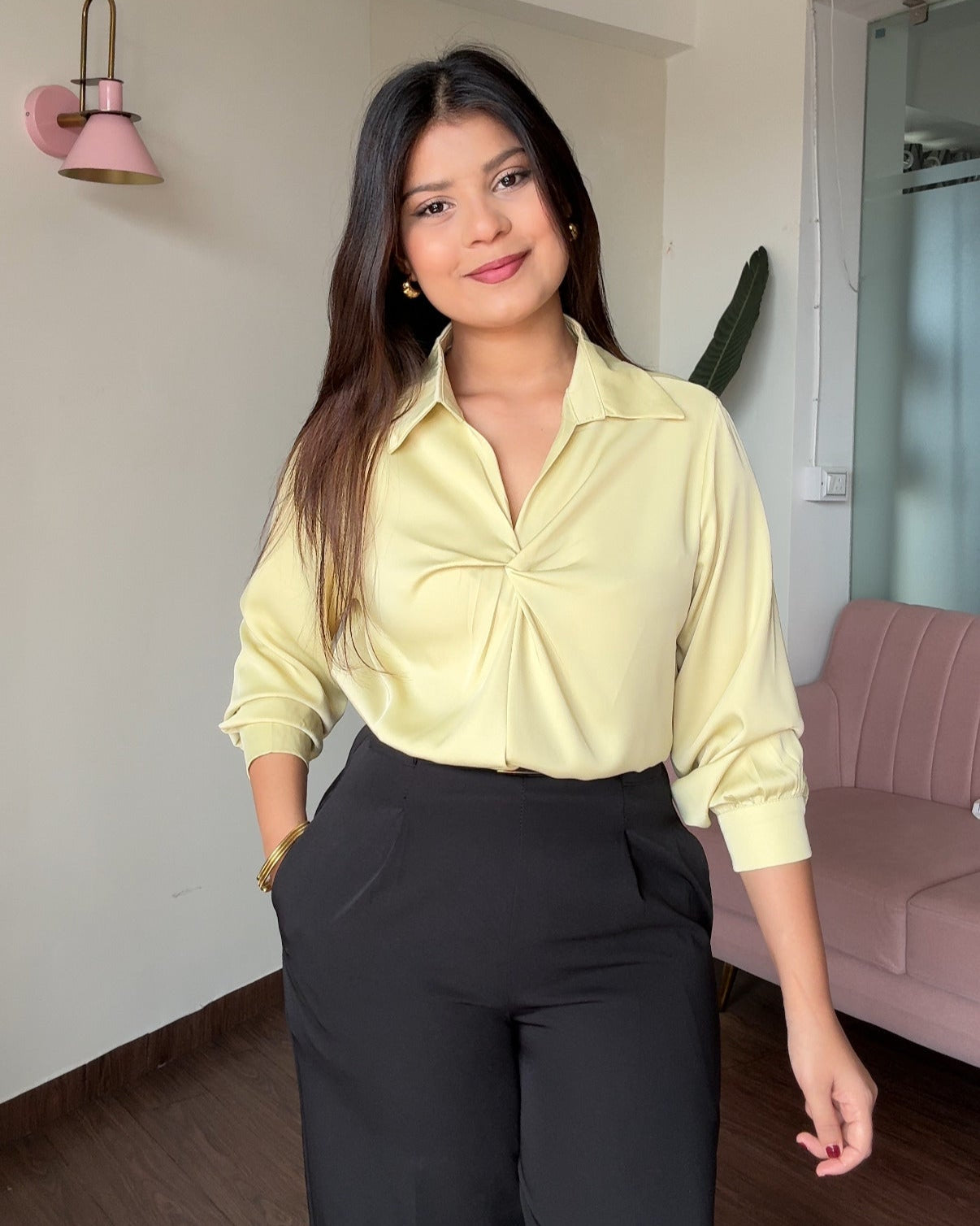 Twist Satin Shirt