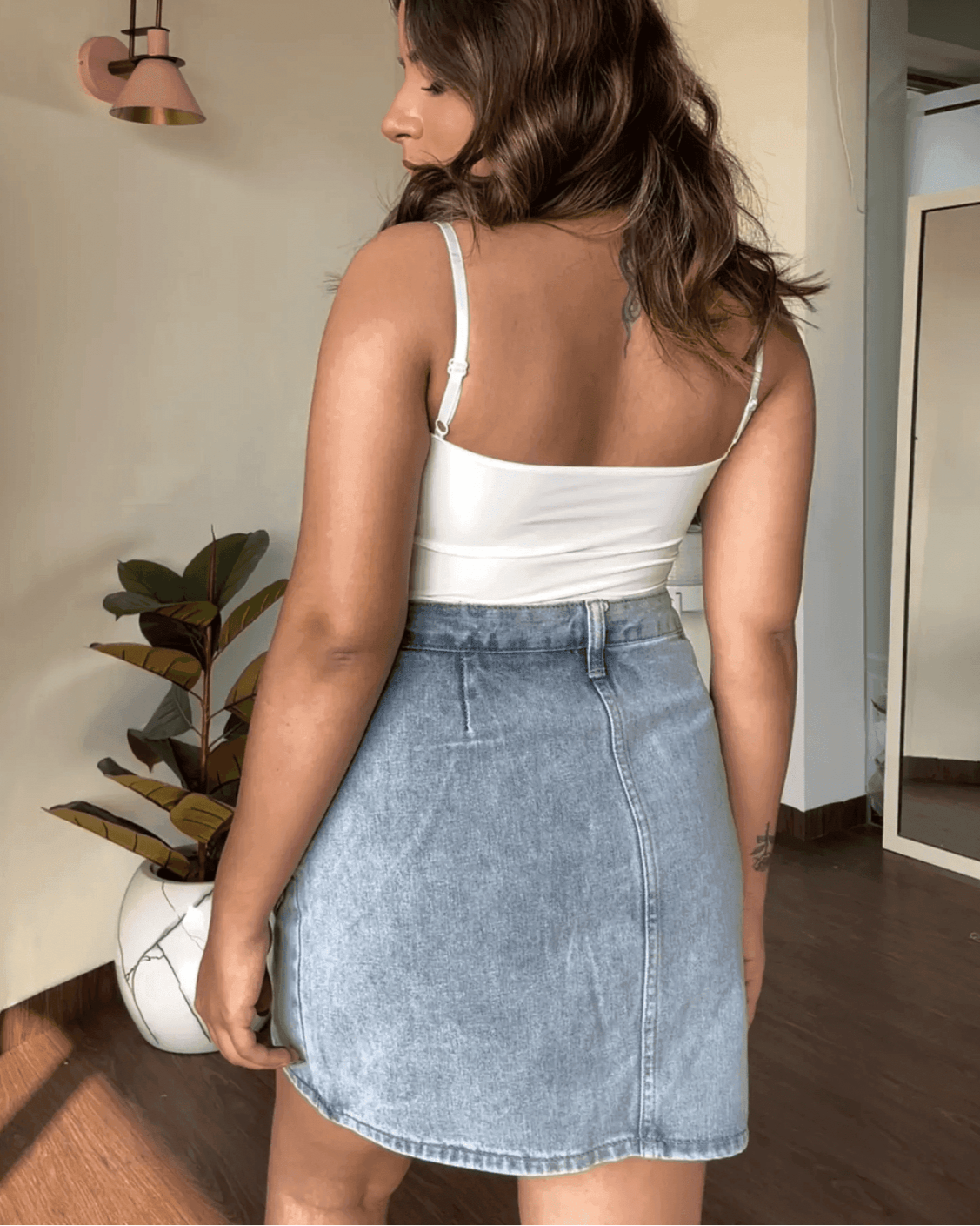 Cargo Denim Skirt