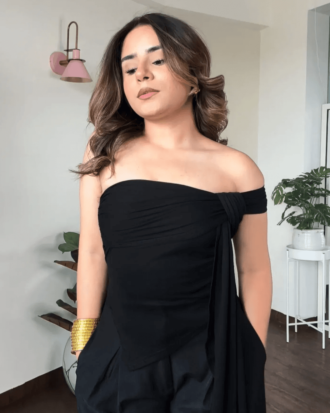 Asymmetric Hem Tie Up Top