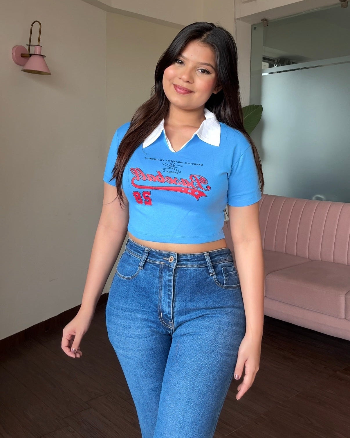 Baseball Polo Baby Tee