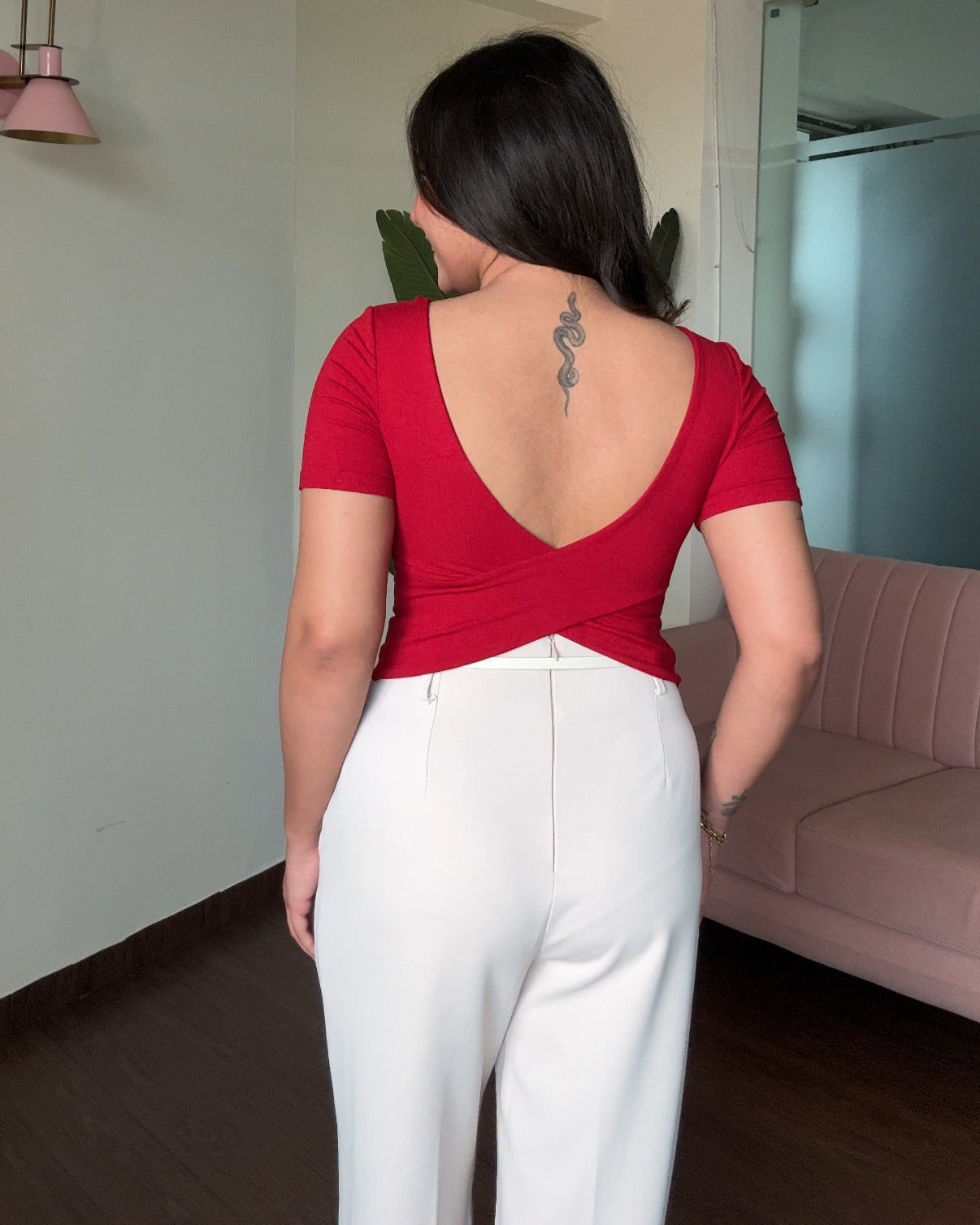 Back Cross Padded Tee