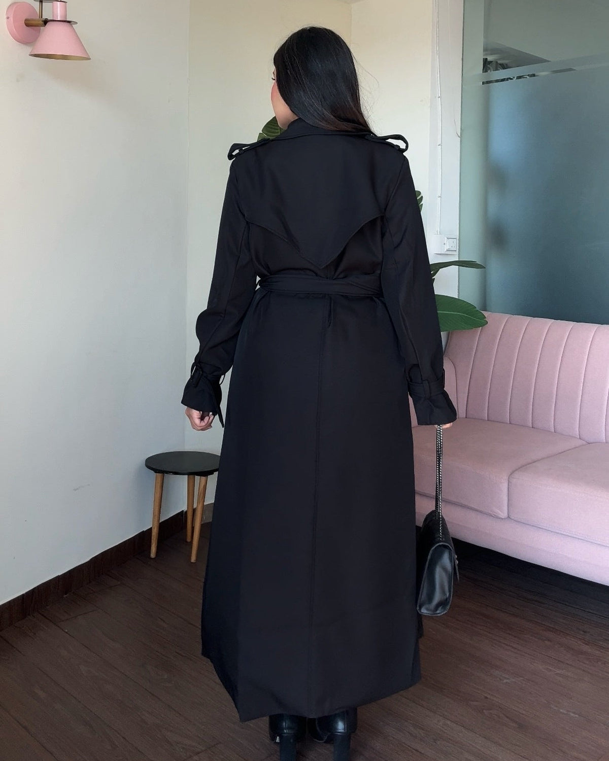 Long Fit And Flared Trench Coat