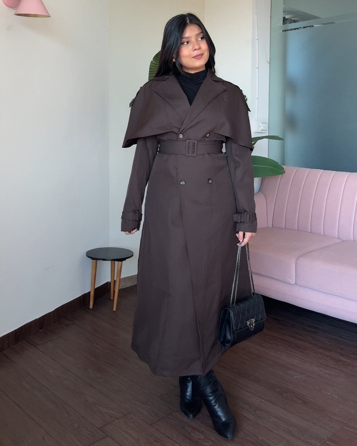 Cape Style Classic Long Trench Coat