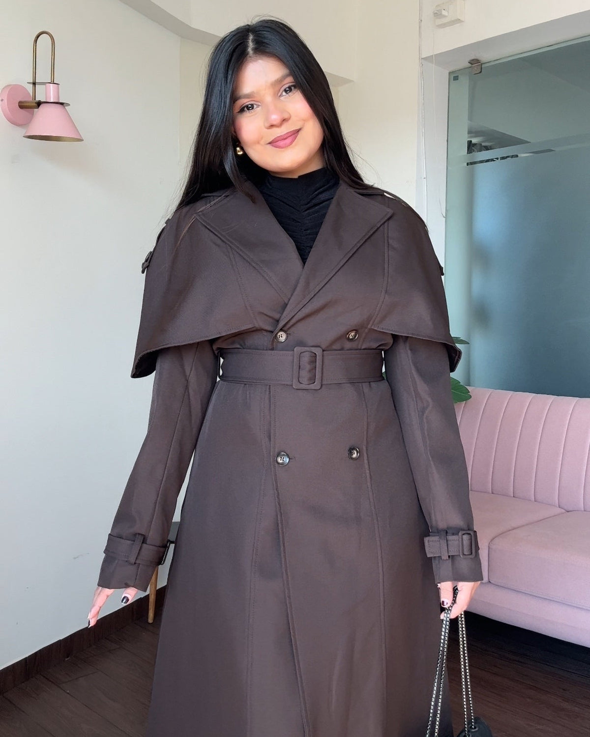 Cape Style Classic Long Trench Coat