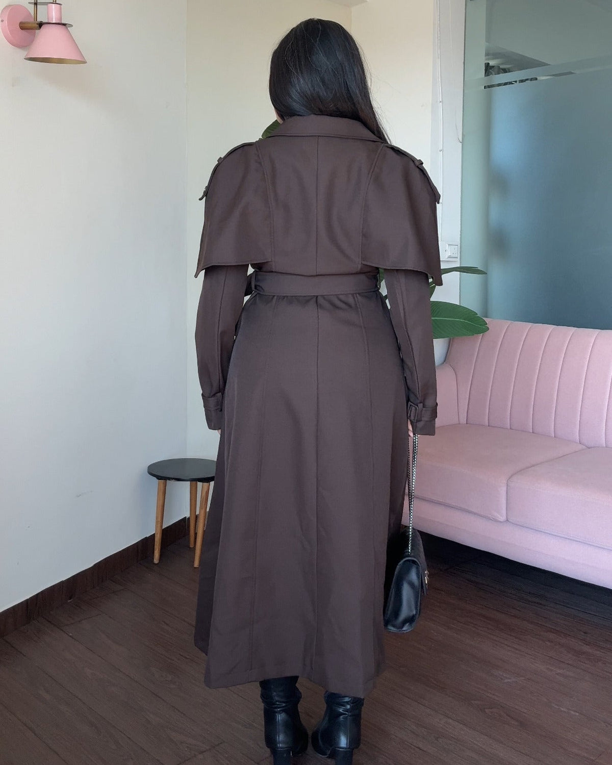 Cape Style Classic Long Trench Coat