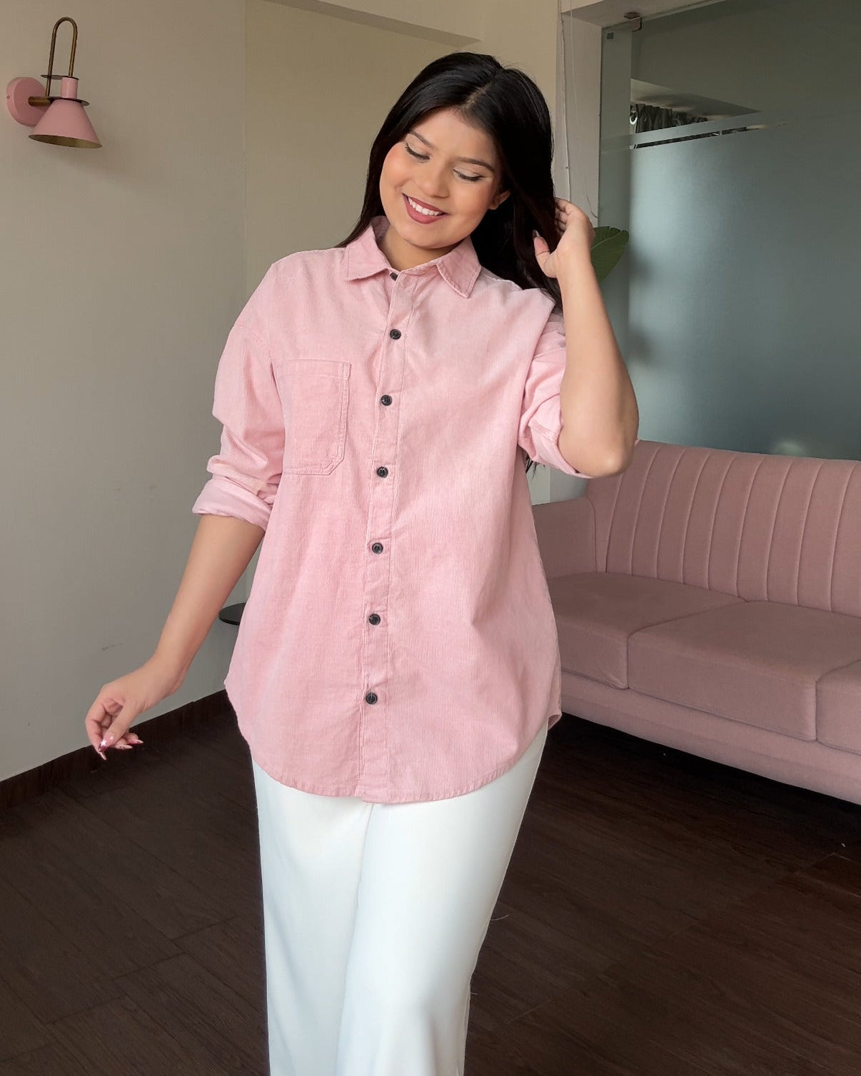 Relaxed Fit Oversized Button Down Shirt