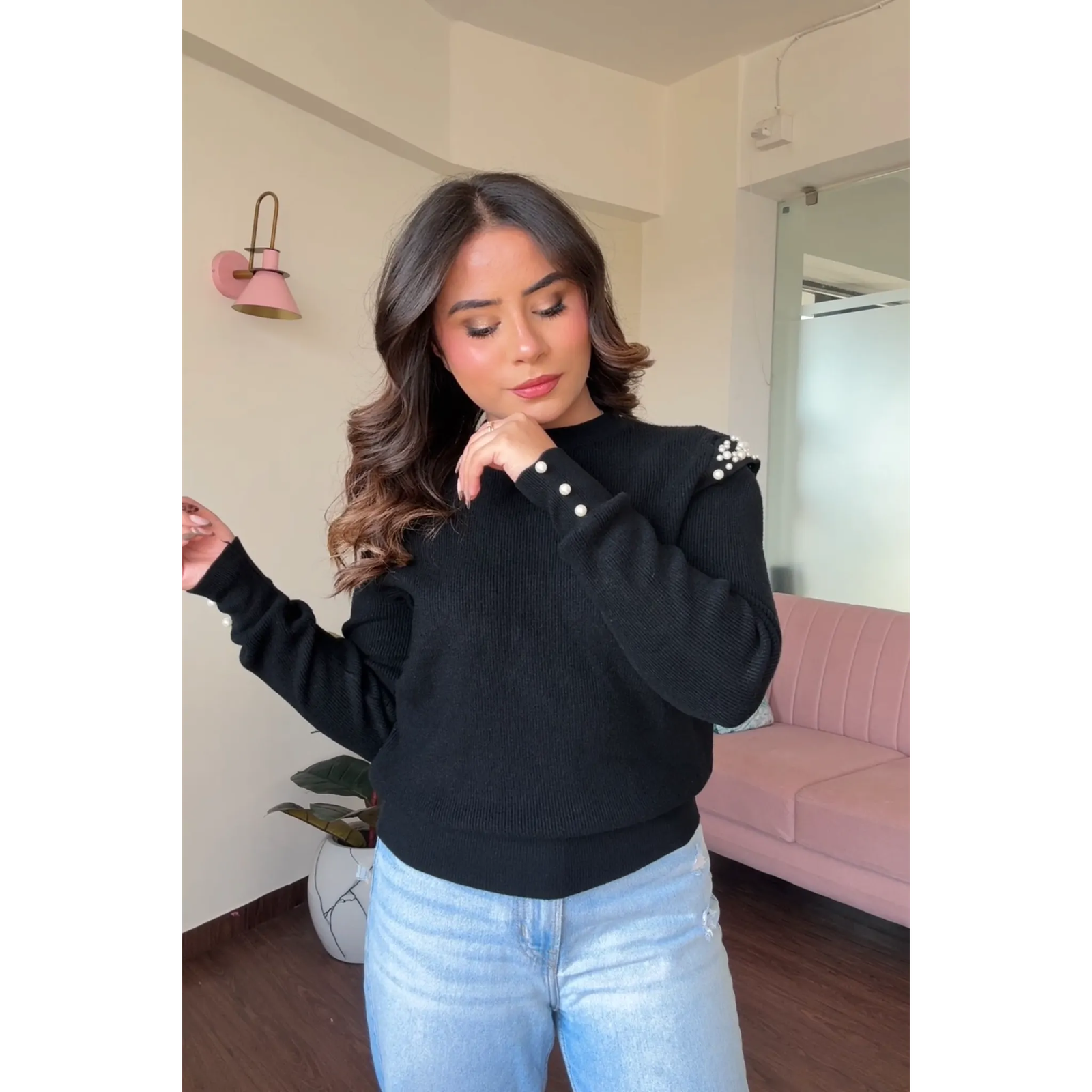 Pearl Embellished Sweater