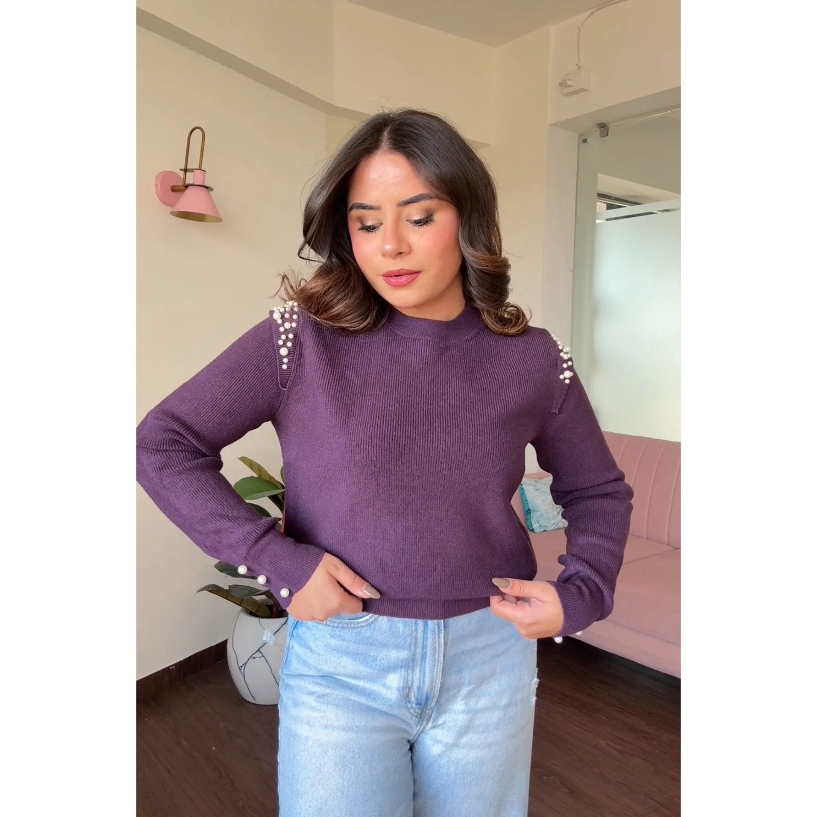 Pearl Embellished Sweater