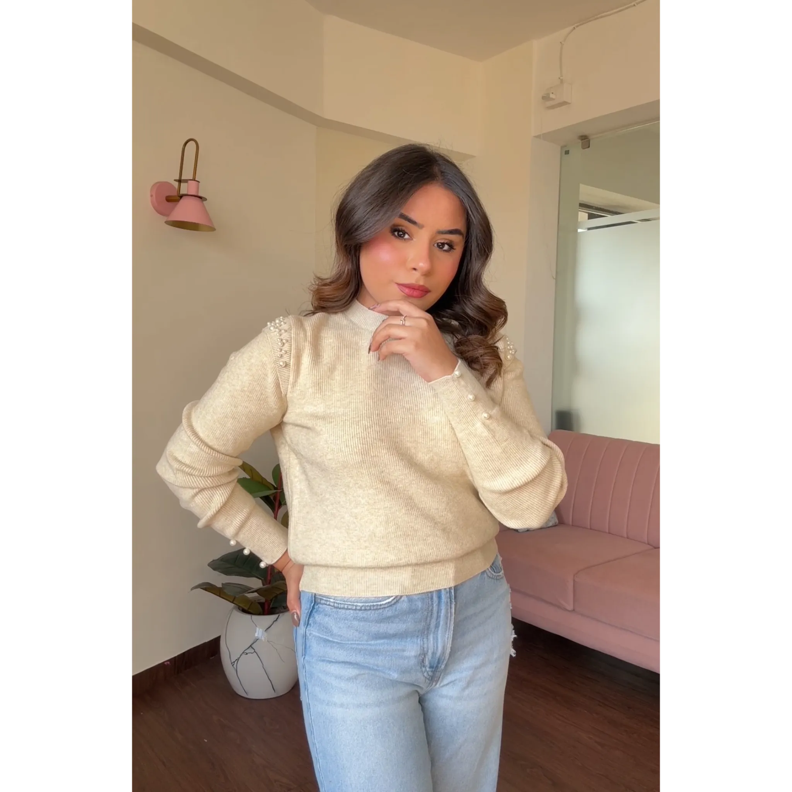 Pearl Embellished Sweater
