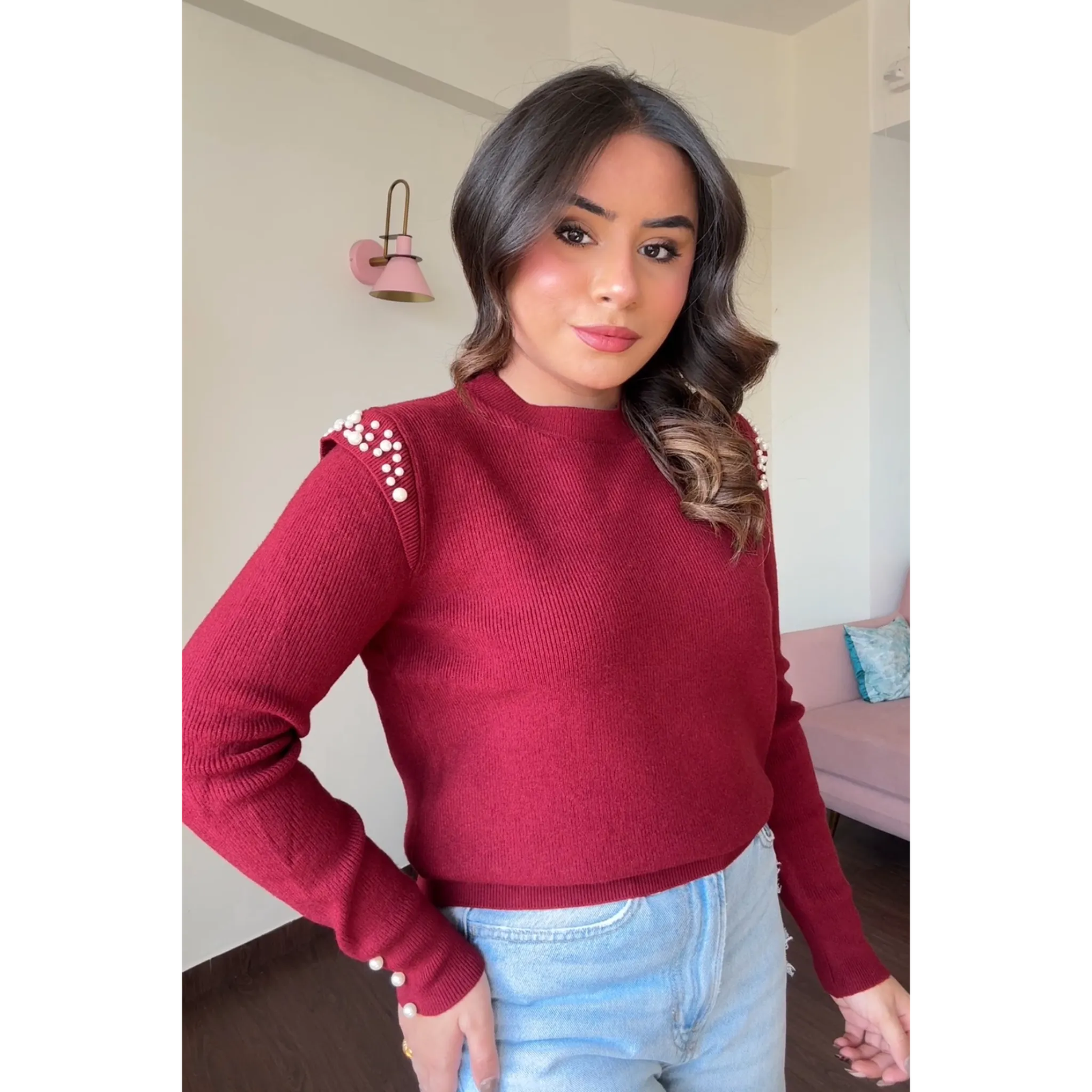 Pearl Embellished Sweater