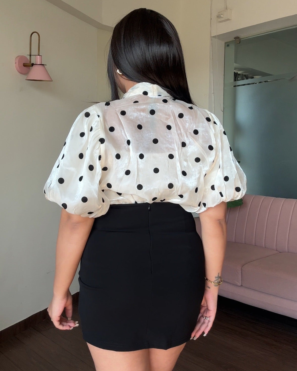 Side Ruched Basic Mini Skirt