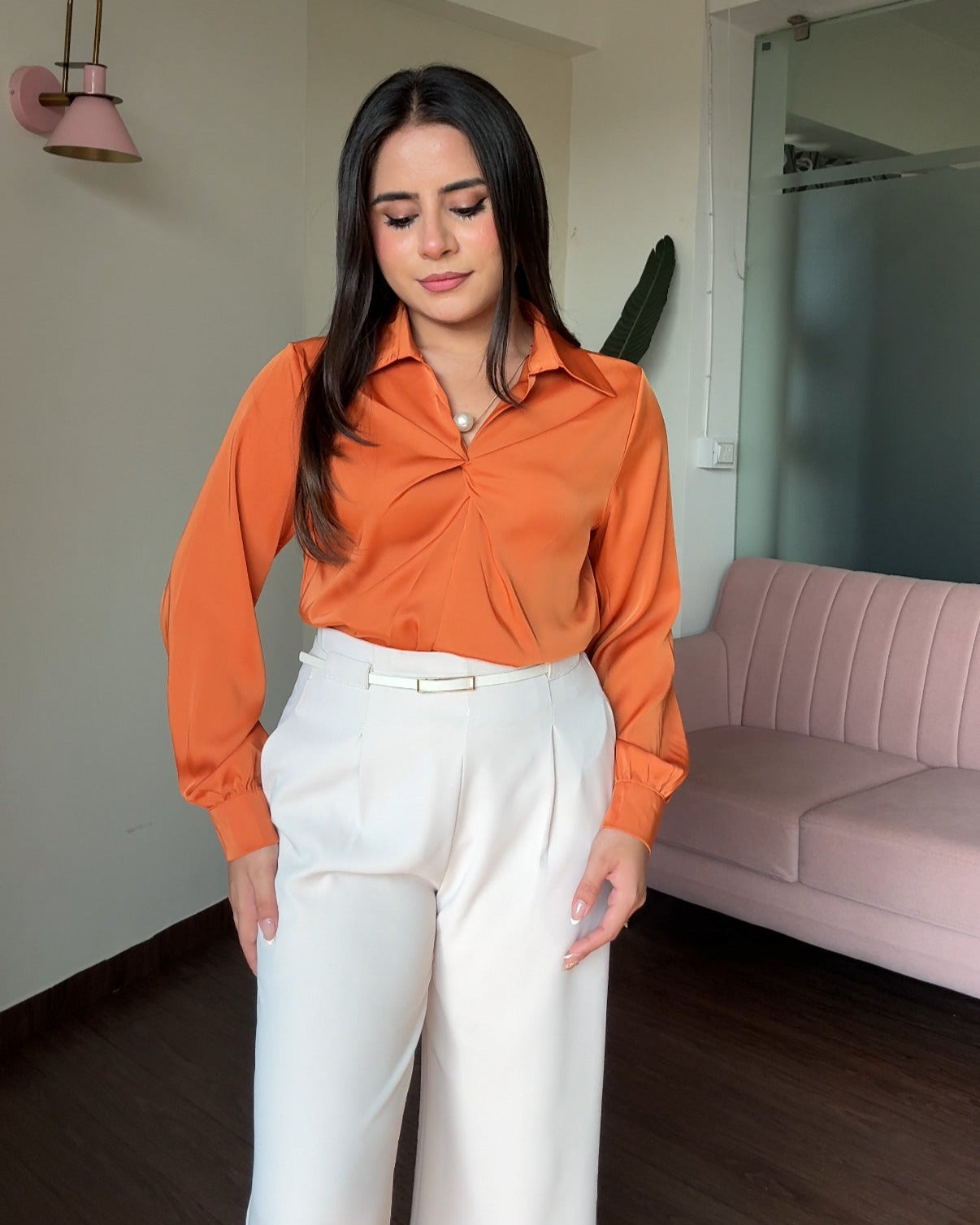 Twist Satin Shirt
