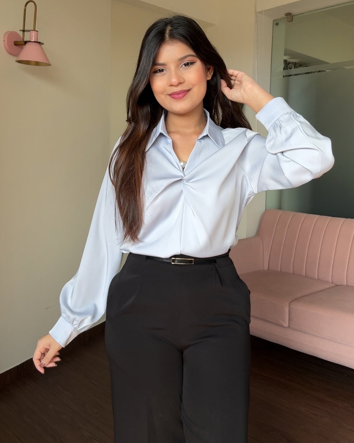Twist Satin Shirt