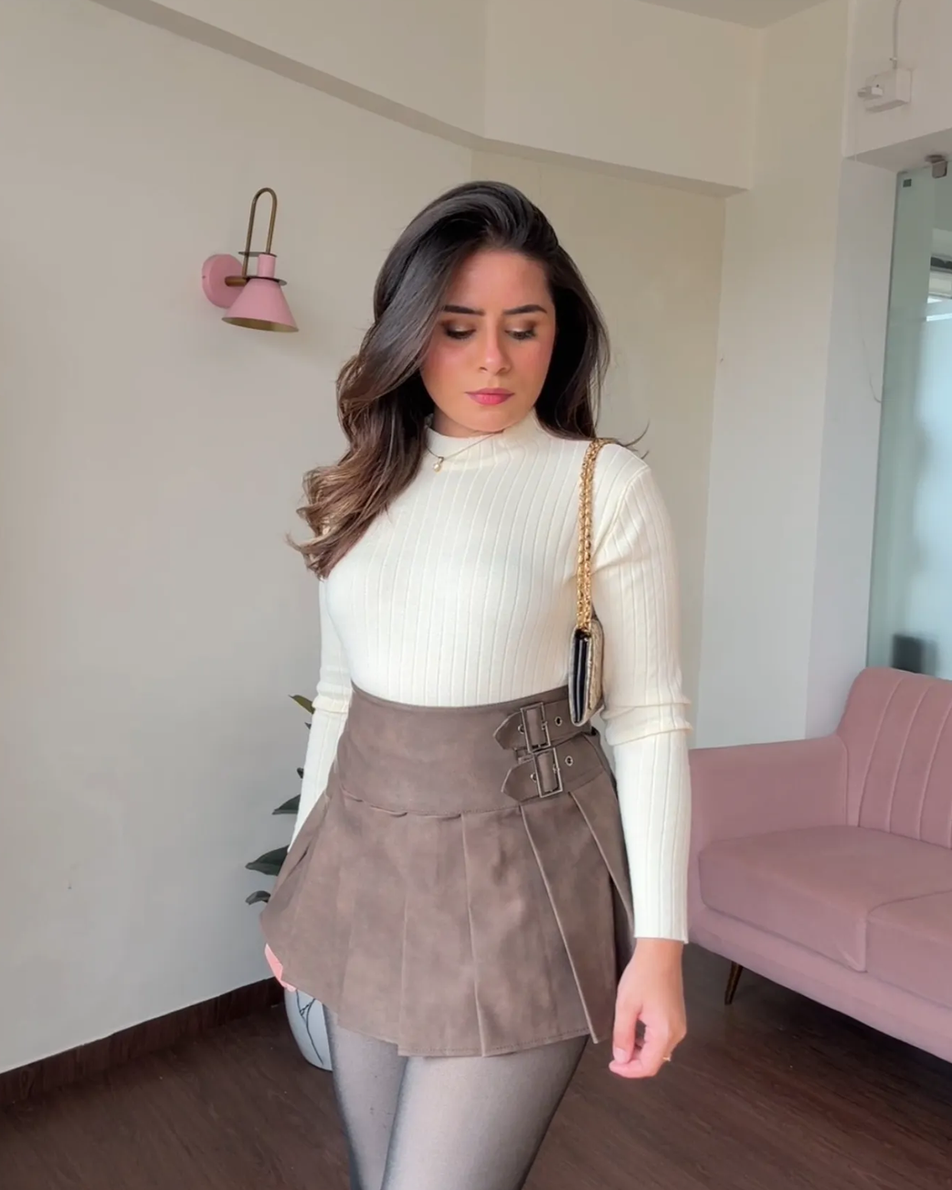 Basic Highneck Ribbed Top