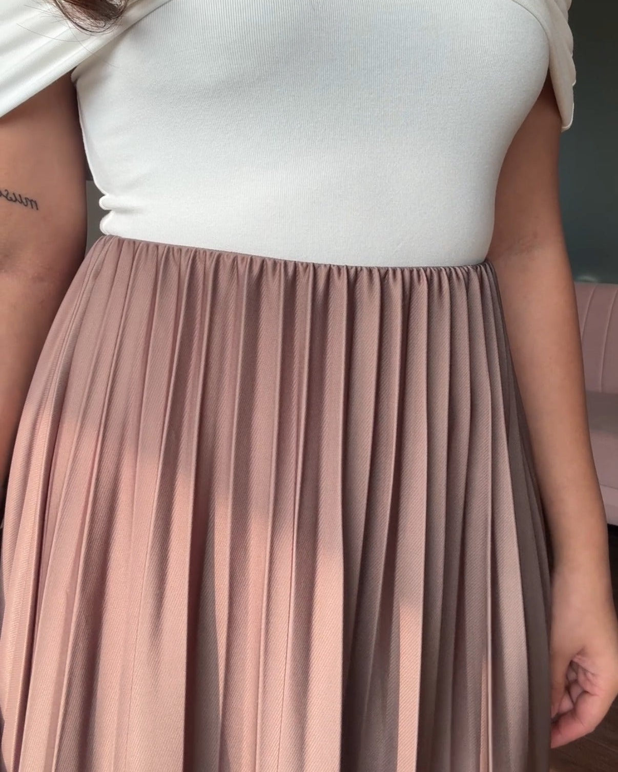 Ombre Pleated Skirt