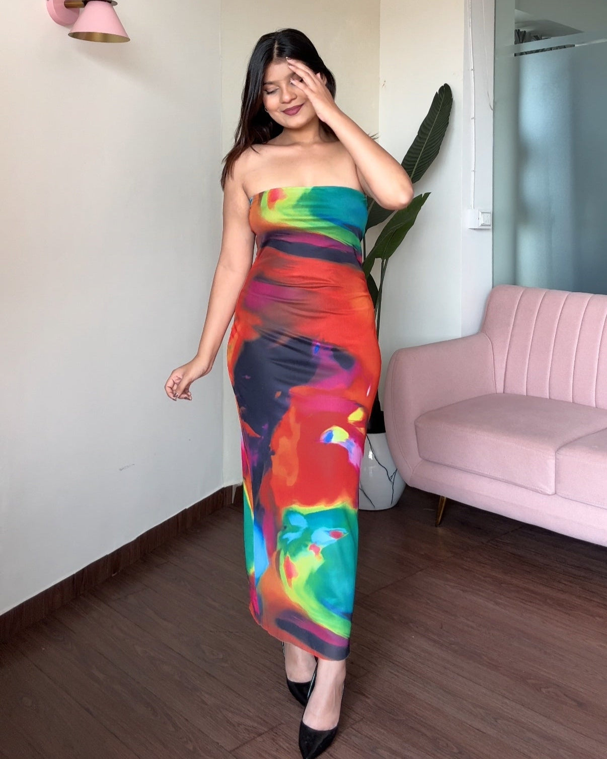 Multi-Colour Bodycon Tube Dress
