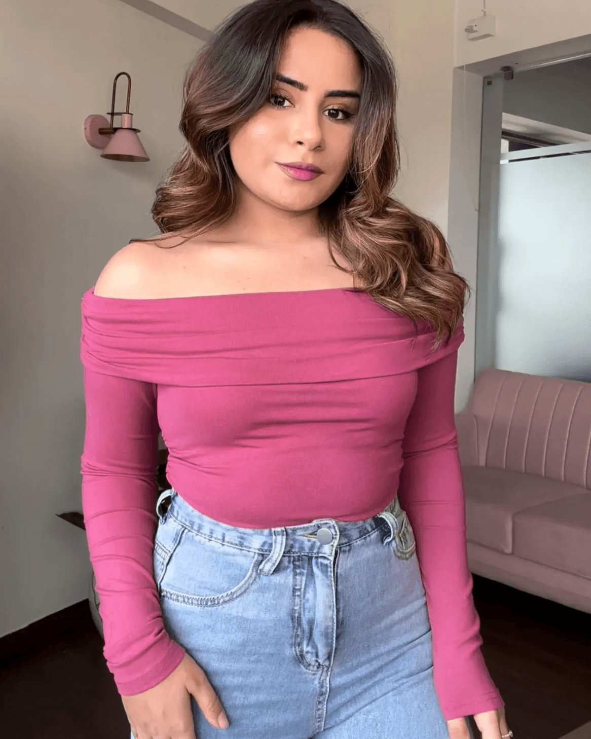 Off Shoulder Full Sleeves Top