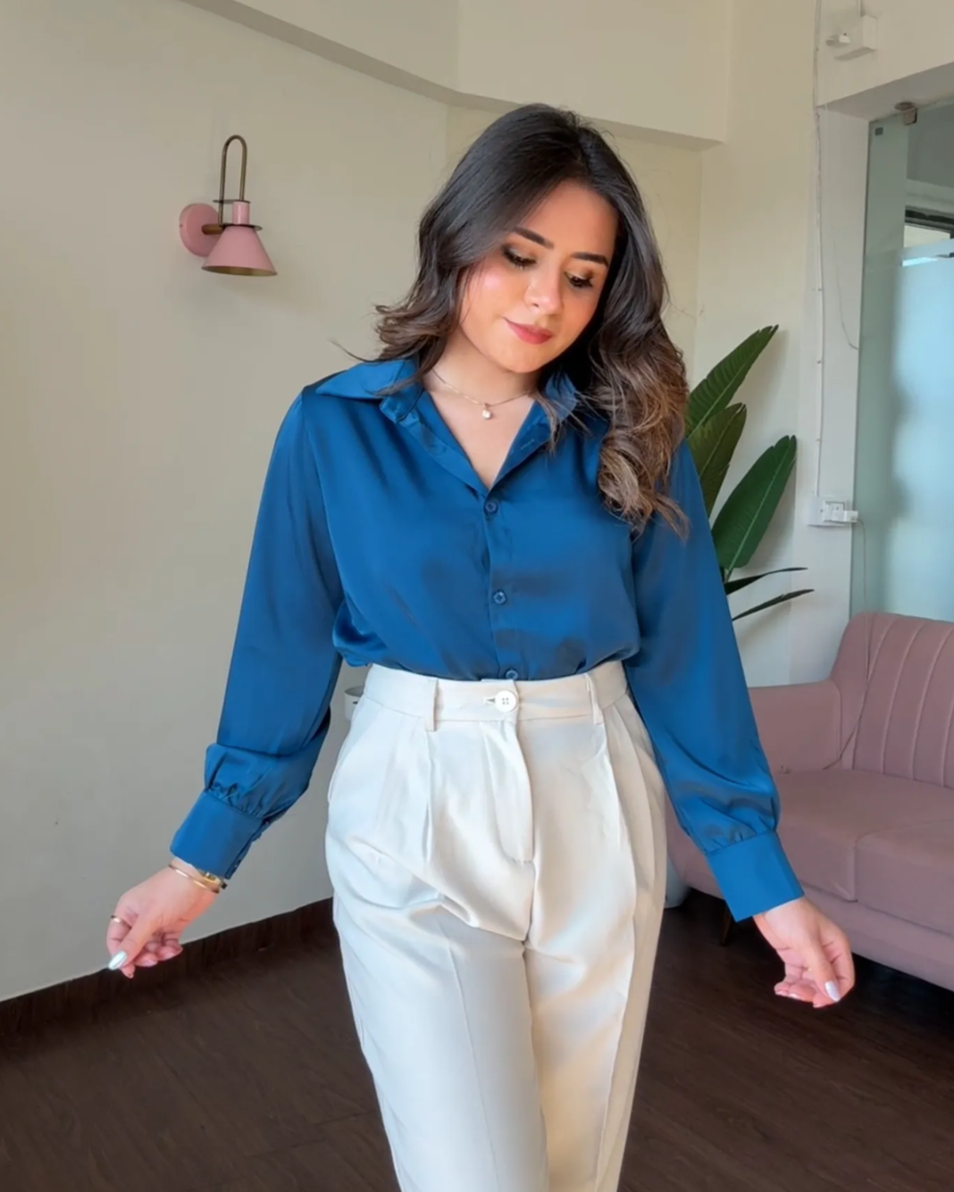 Solid Satin Shirt
