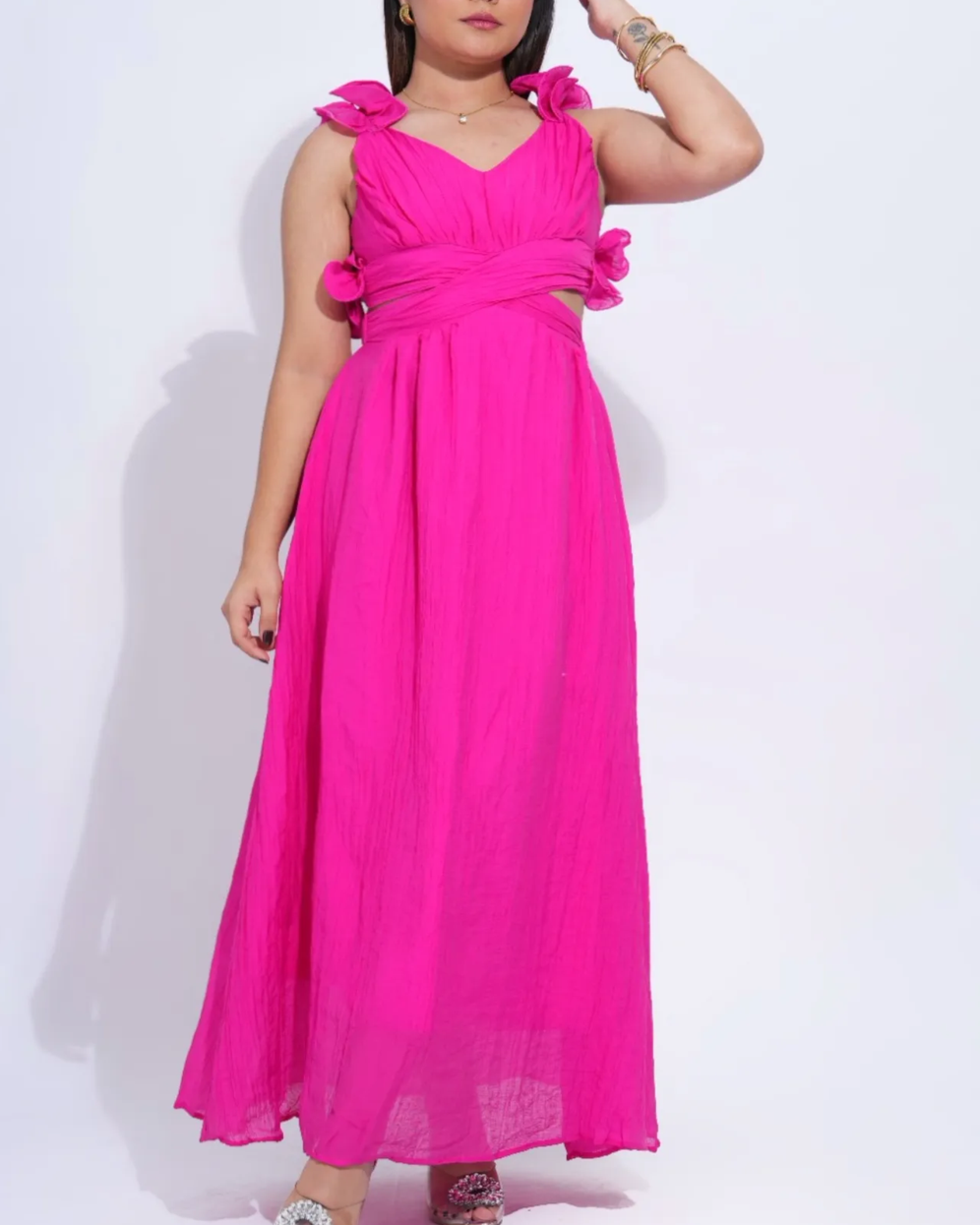 Back Tie Up Maxi Dress