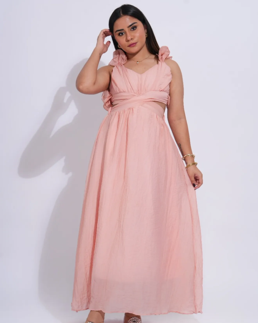 Back Tie Up Maxi Dress