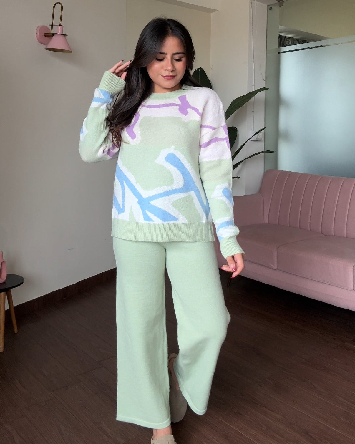 Abstract Pattern Winter Co-ord Set