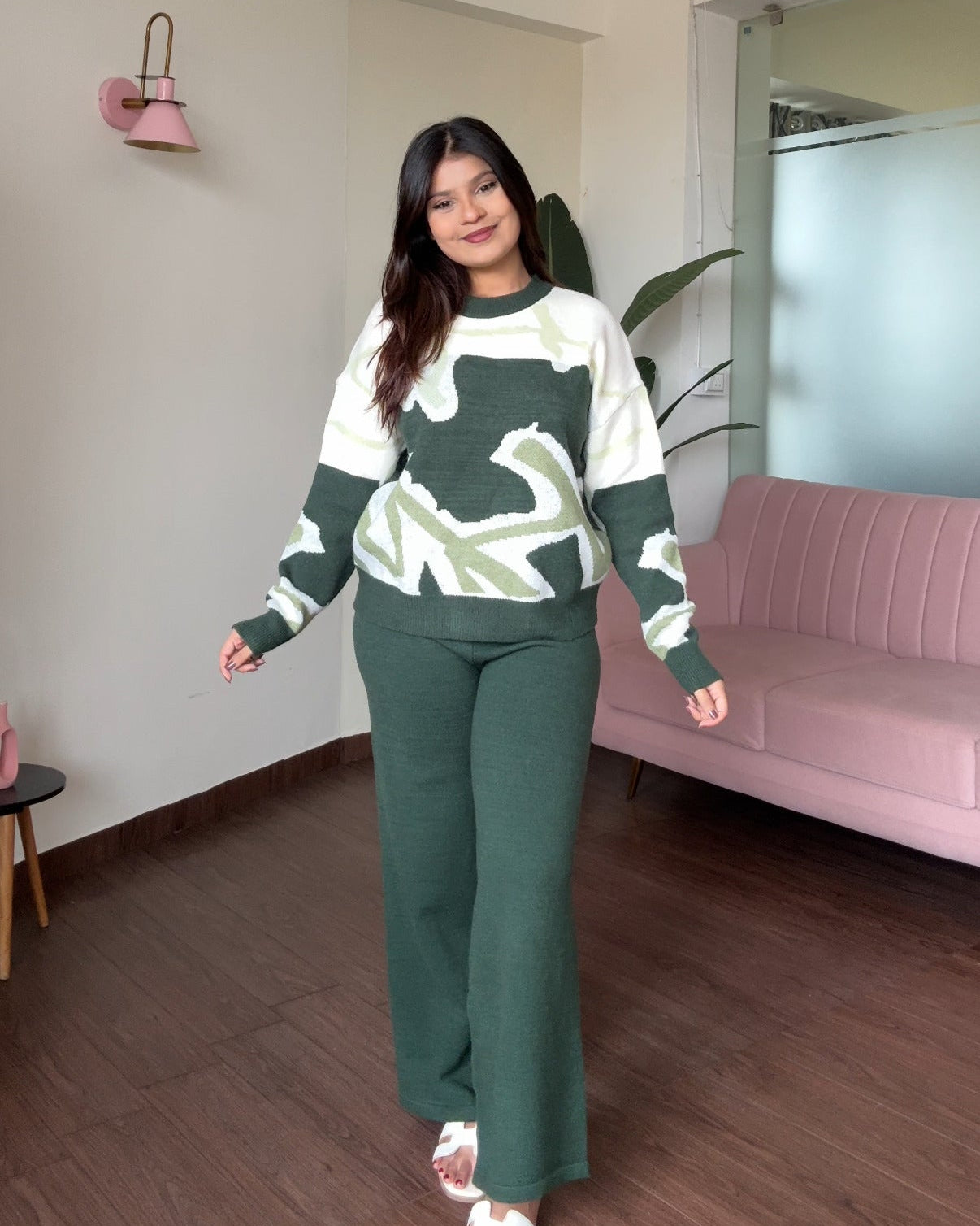 Abstract Pattern Winter Co-ord Set