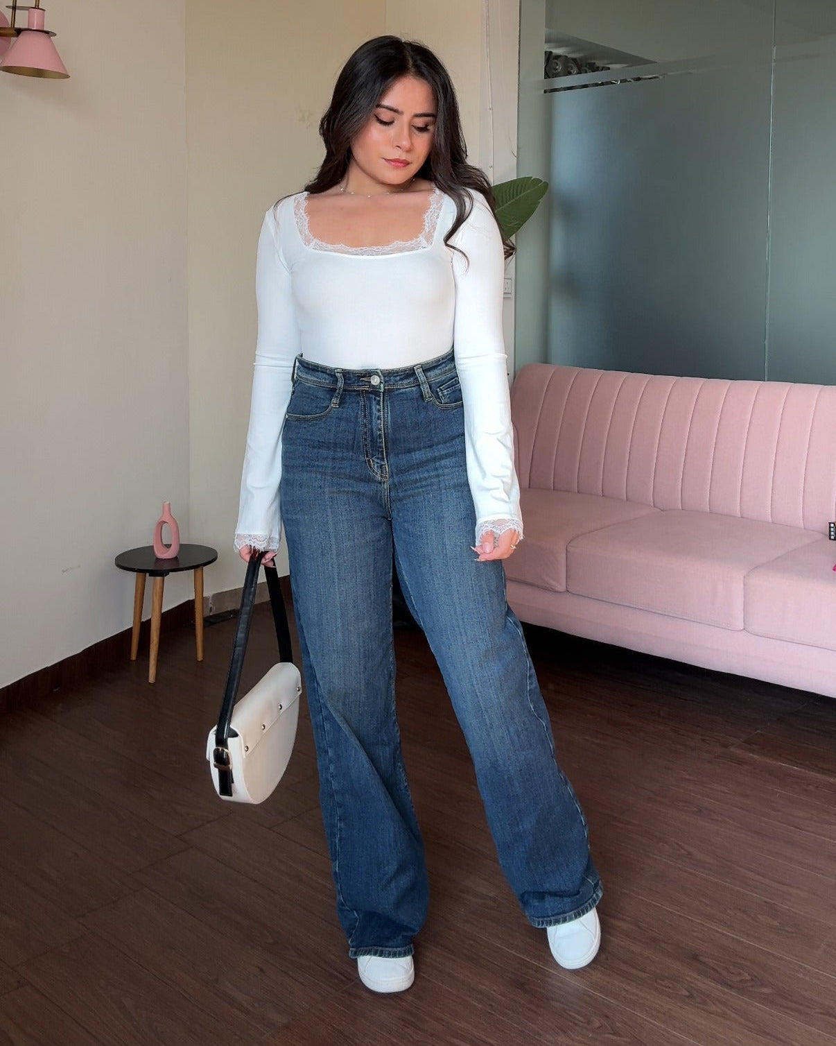 Straight-Fit Dark Wash Denim Jeans