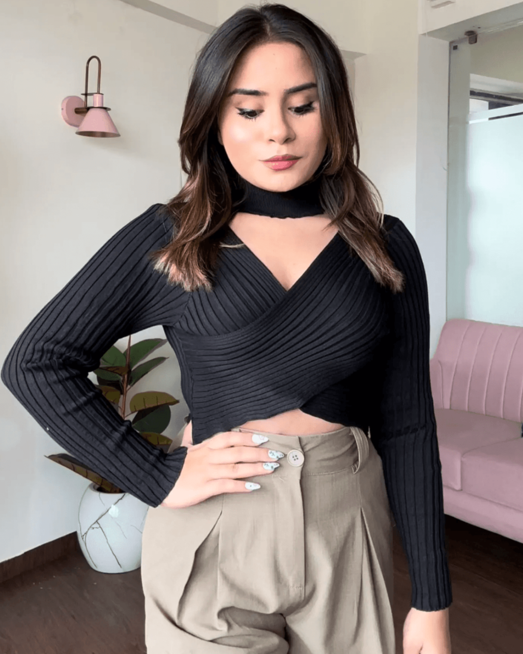 Criss Cross Full Sleeve Top