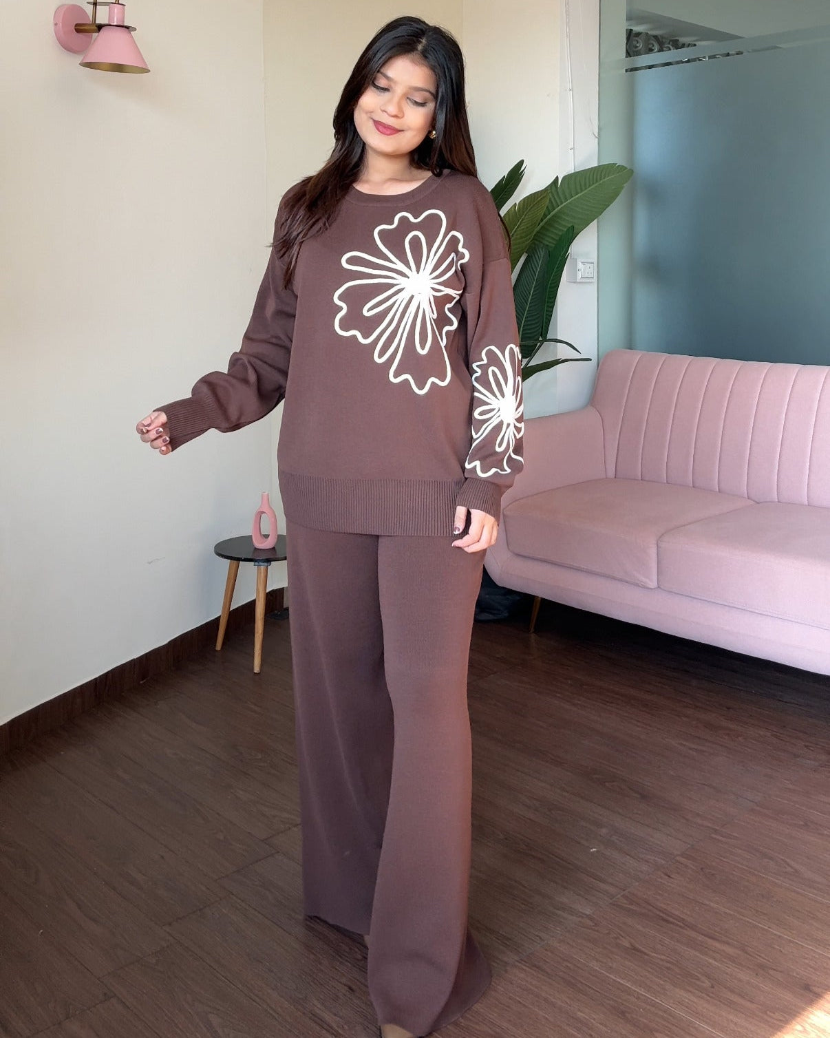 Flower Doodle Knitted Co-ord Set