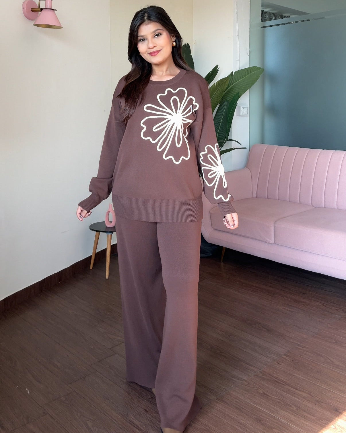 Flower Doodle Knitted Co-ord Set