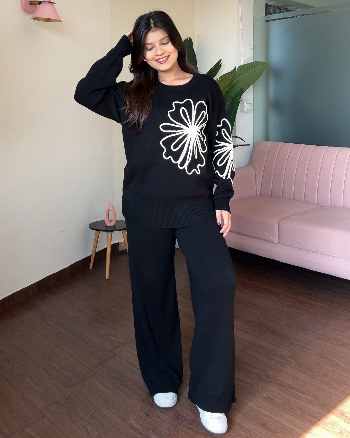 Flower Doodle Knitted Co-ord Set