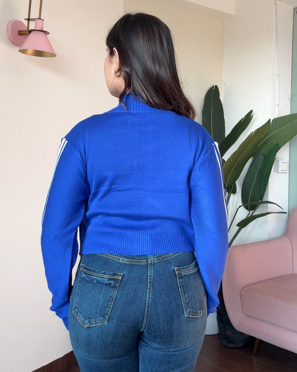 Striped Zip Up Track Jacket