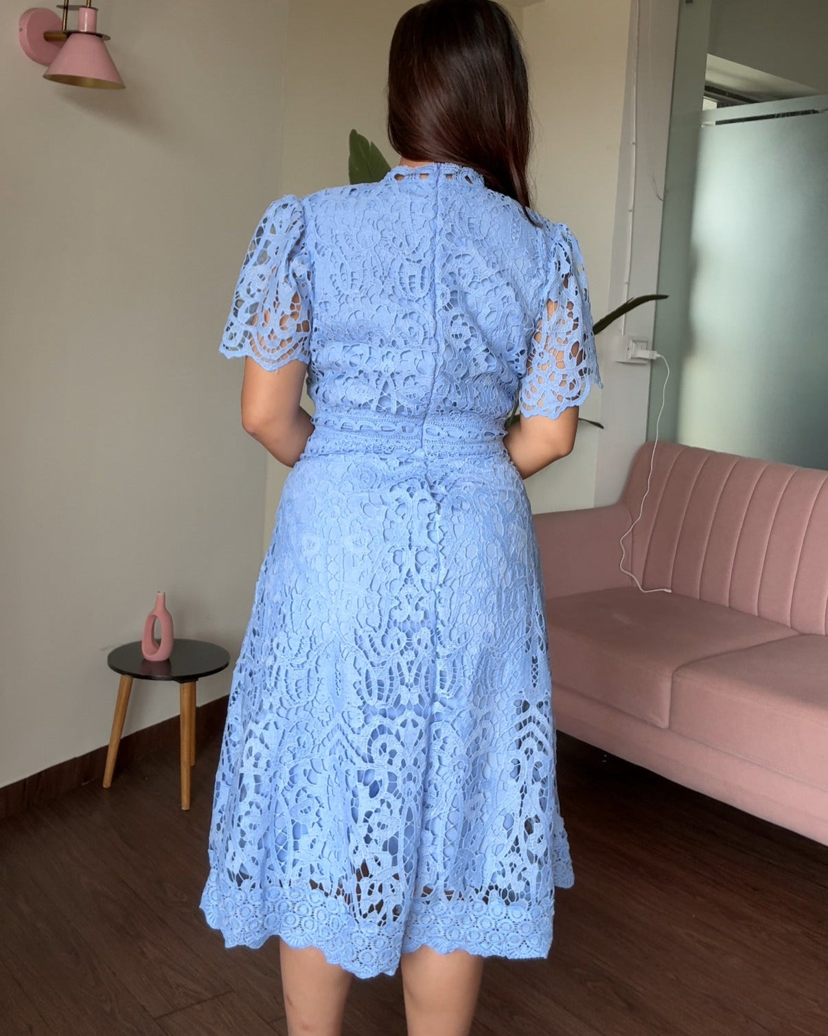 Lacy Fitted Formal Dress