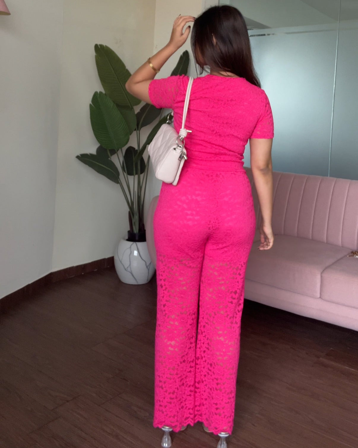 Lacy V Neck Co-Ord Set