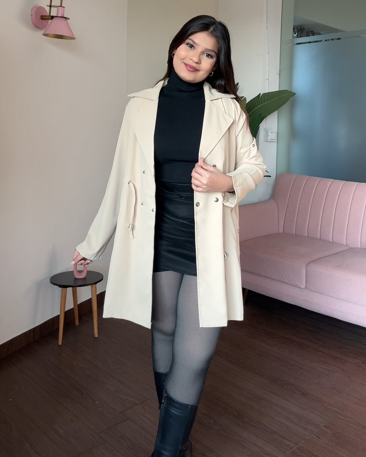 Lightweight Waist Adjustable Trench Shrug