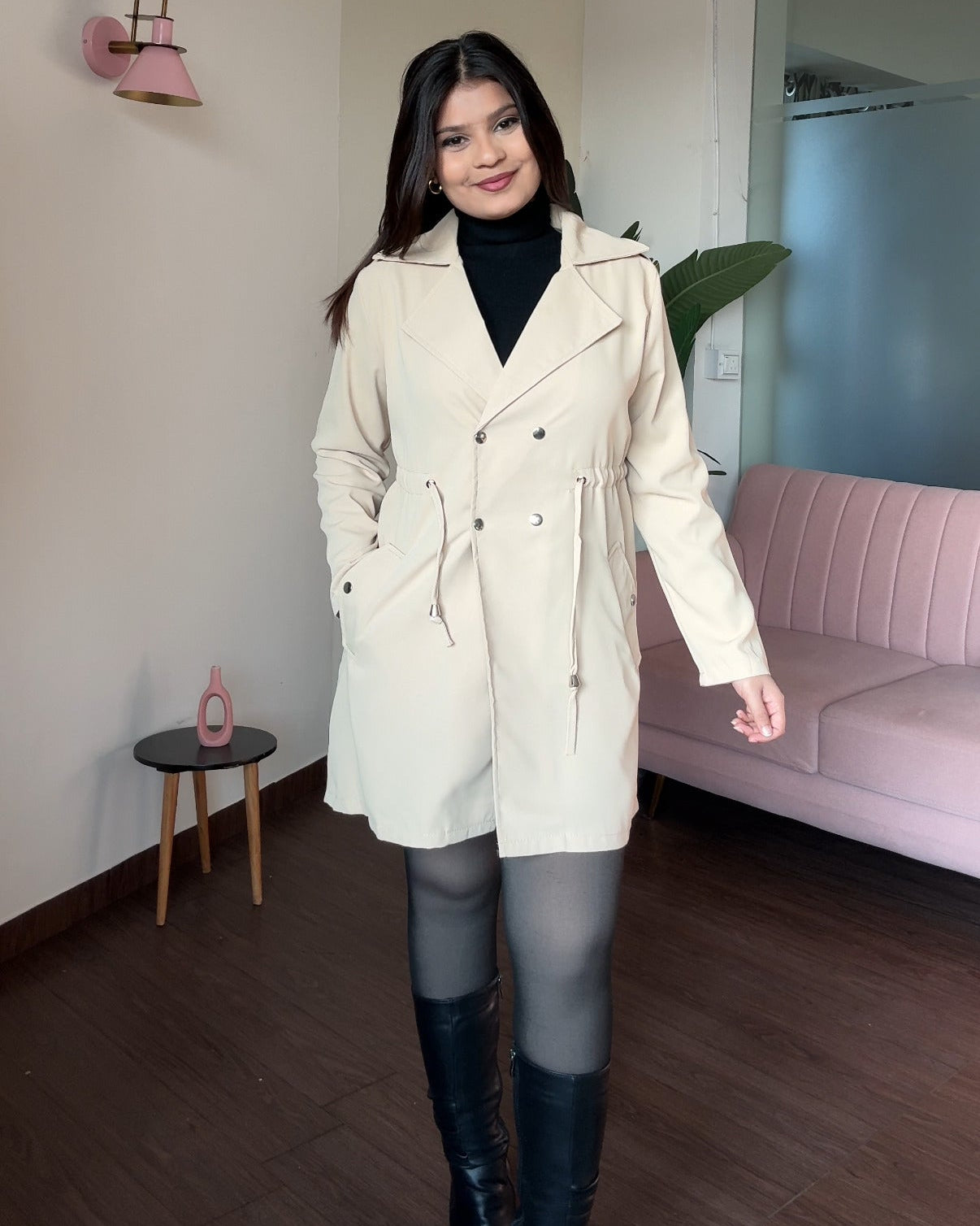 Lightweight Waist Adjustable Trench Shrug