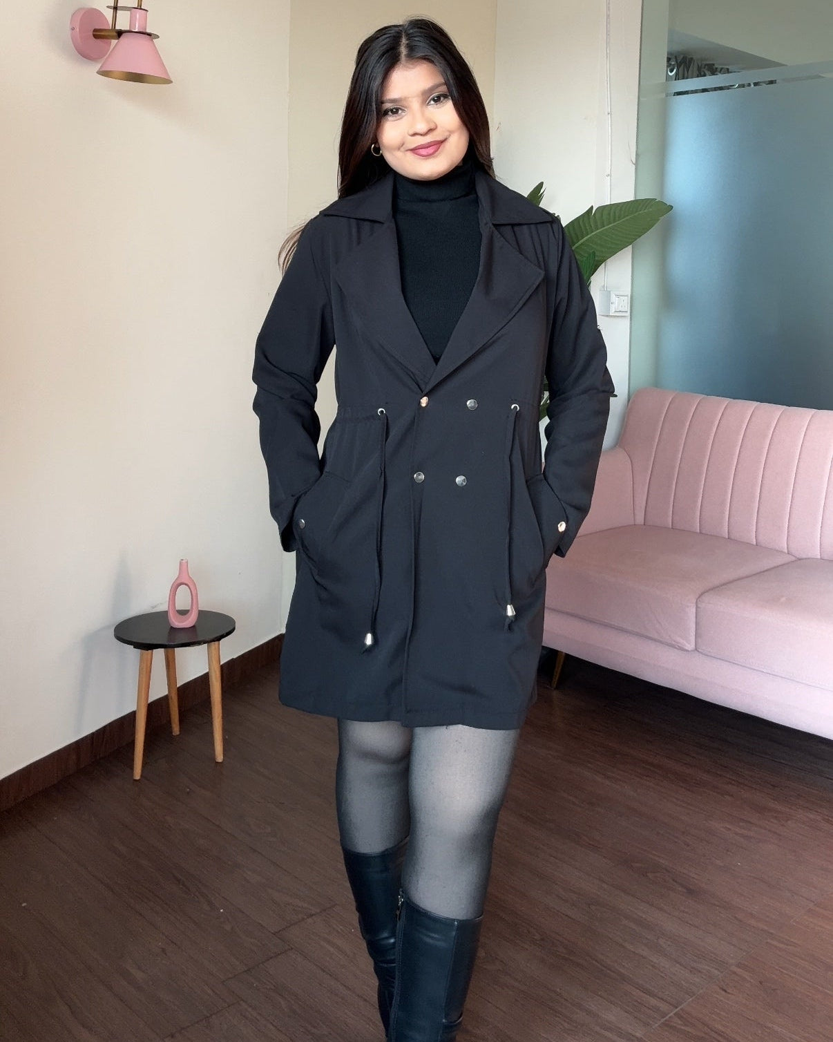 Lightweight Waist Adjustable Trench Shrug