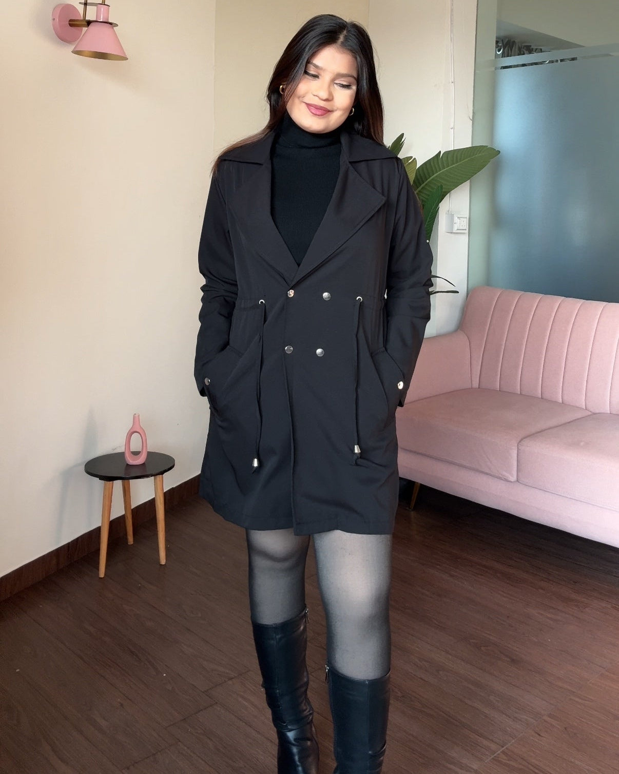 Lightweight Waist Adjustable Trench Shrug