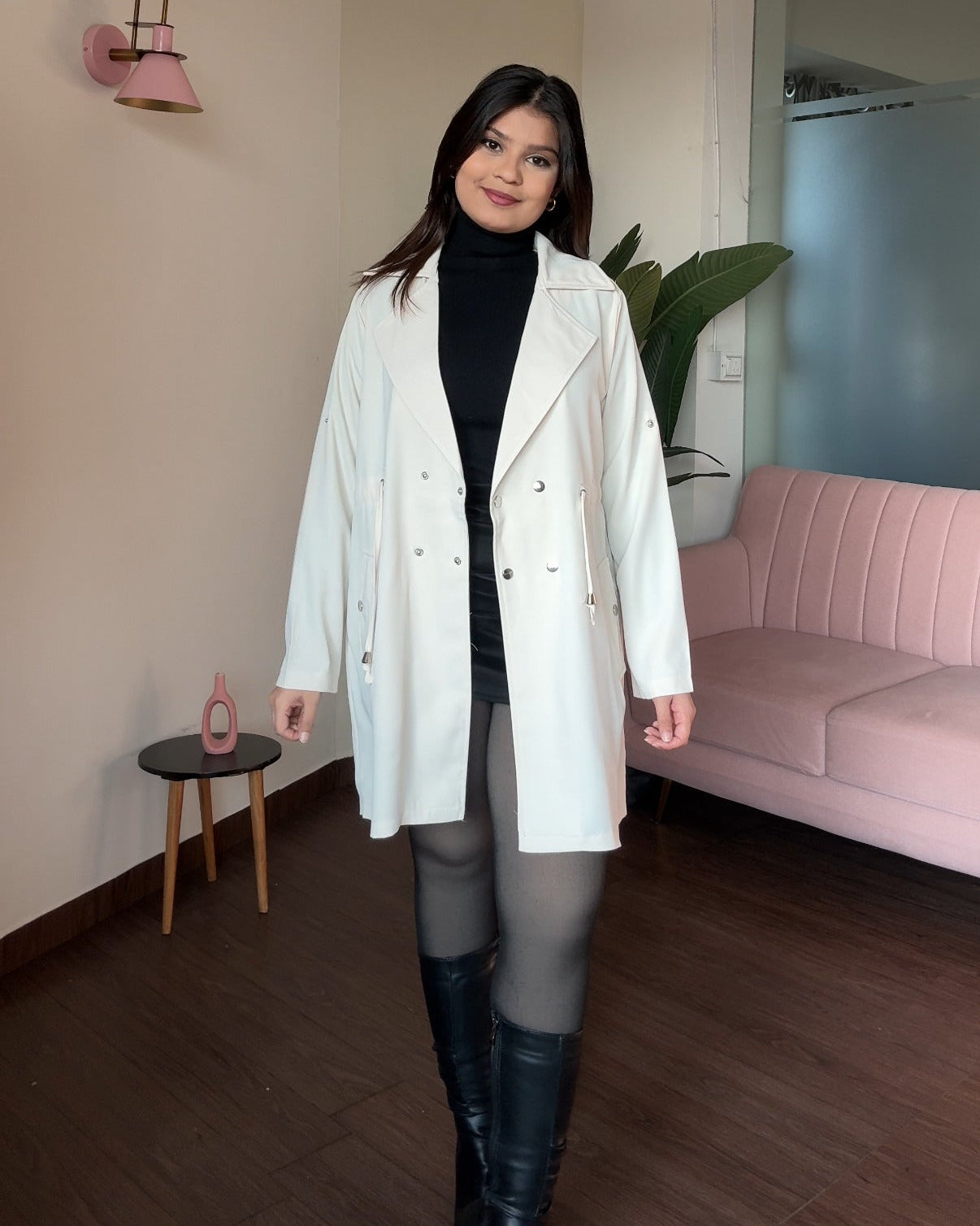 Lightweight Waist Adjustable Trench Shrug