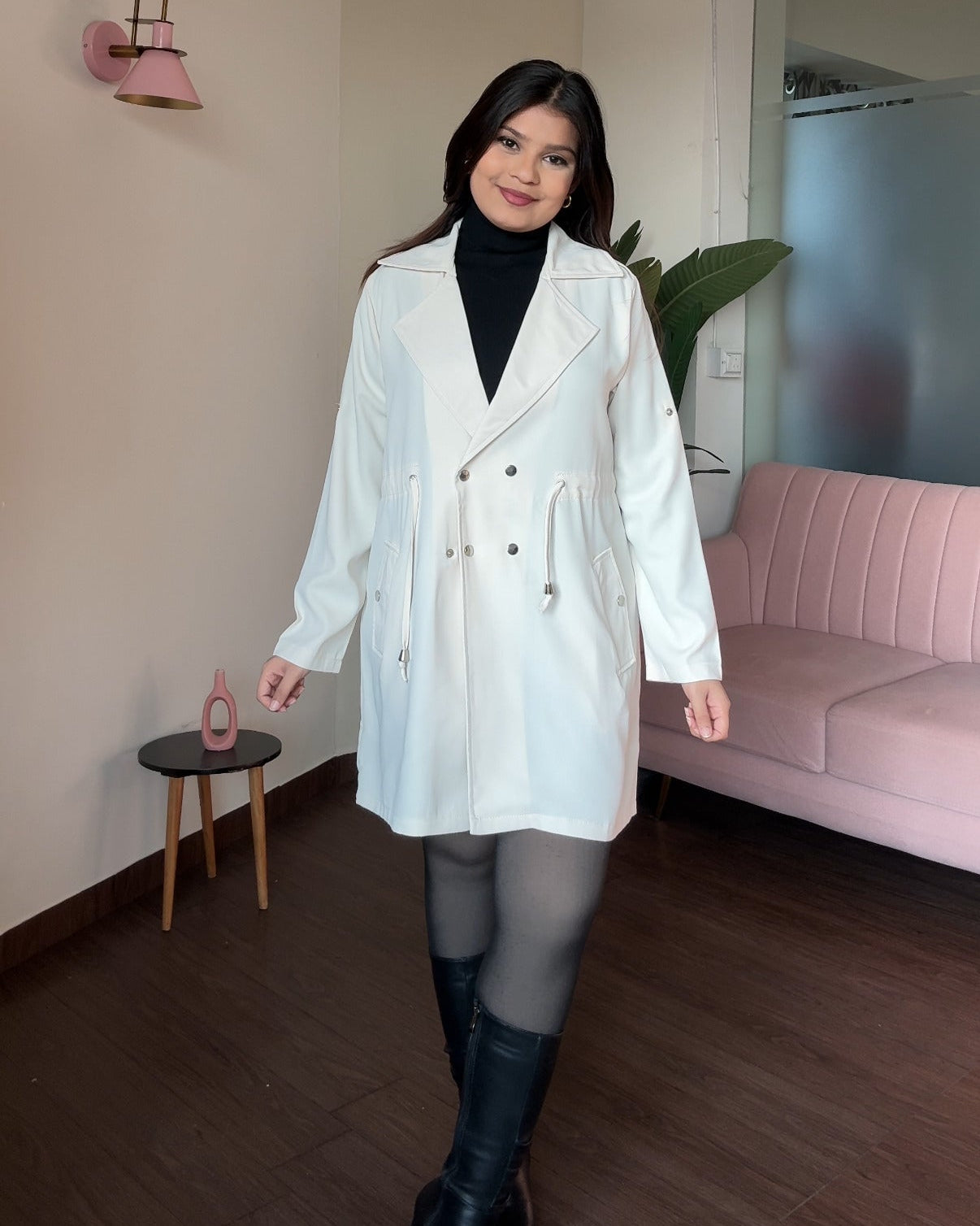 Lightweight Waist Adjustable Trench Shrug