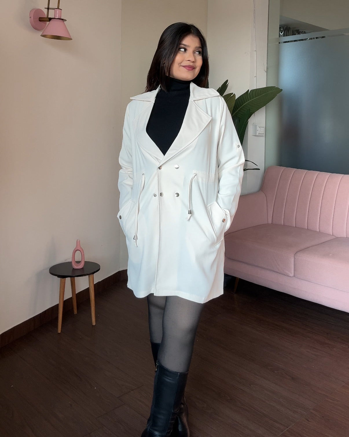 Lightweight Waist Adjustable Trench Shrug