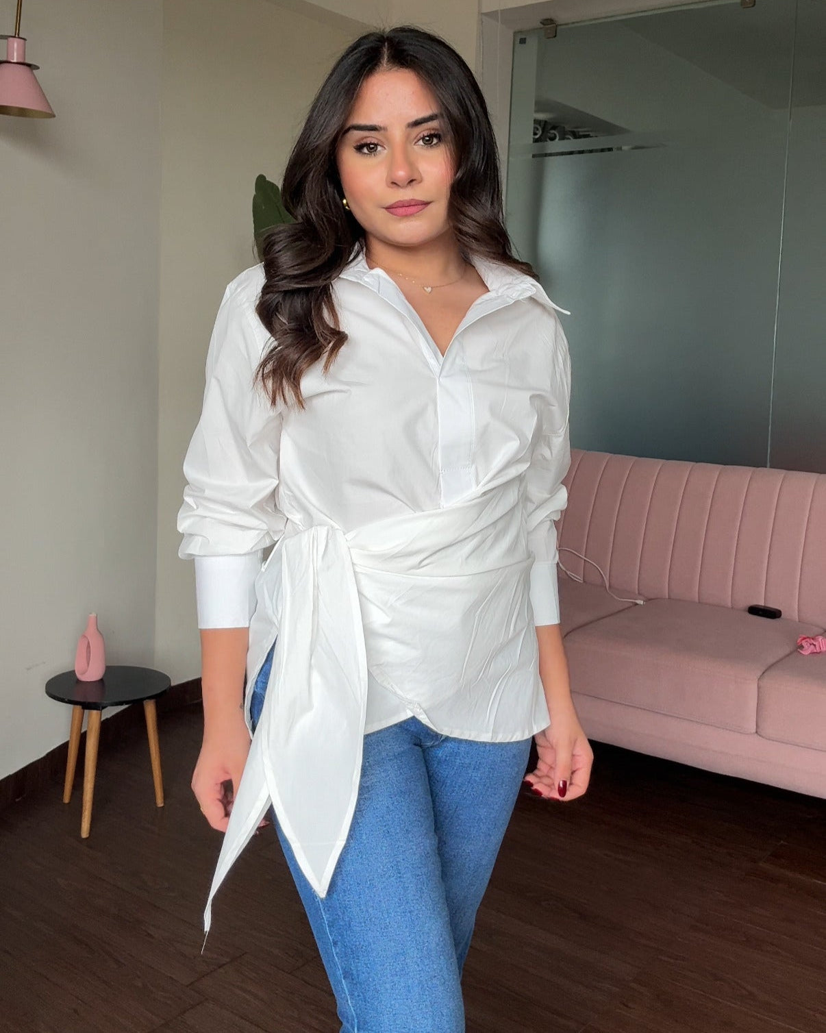 Not So Basic Wrap Up White Shirt