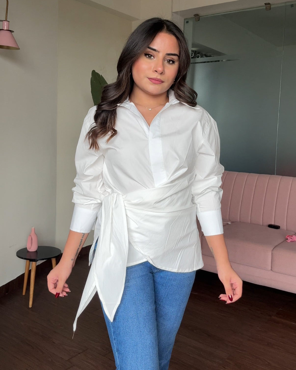 Not So Basic Wrap Up White Shirt