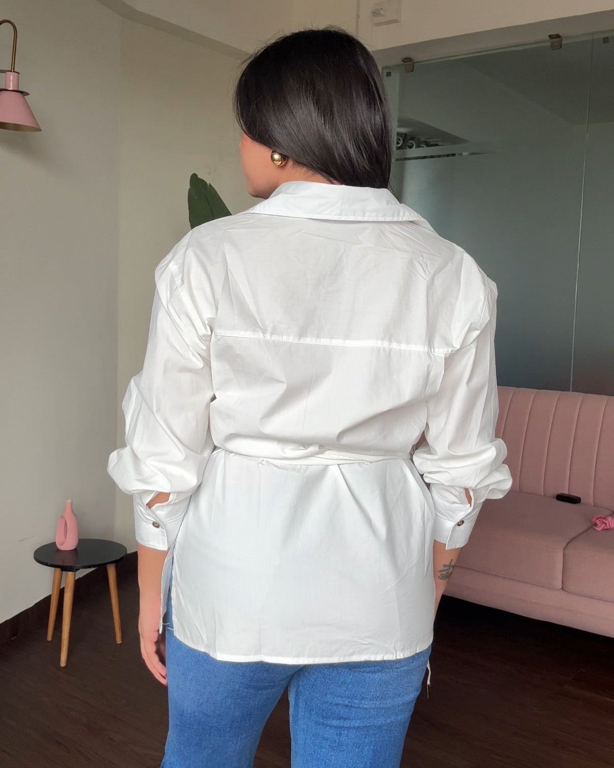 Not So Basic Wrap Up White Shirt