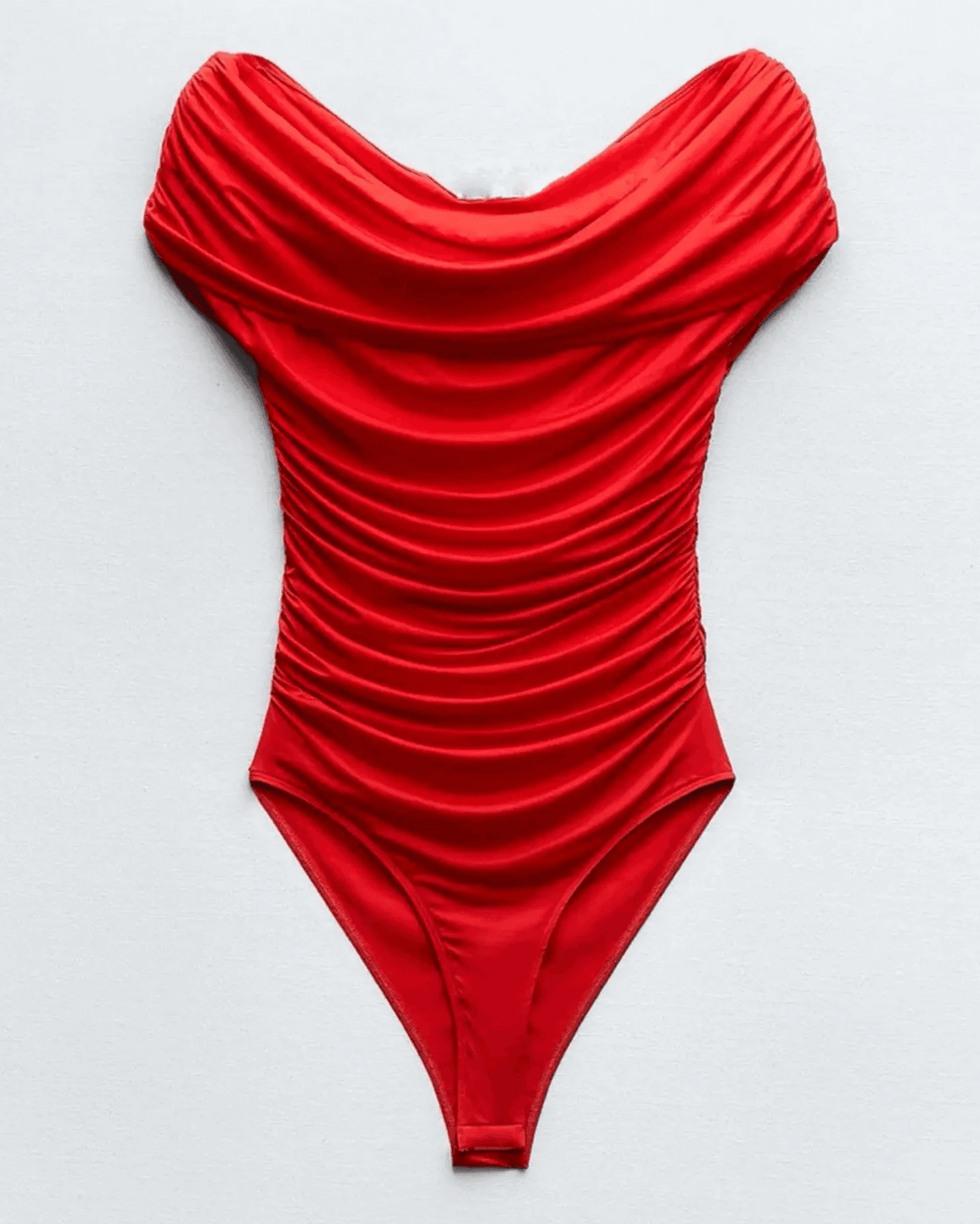 Off-The-Shoulder Draped Bodysuit