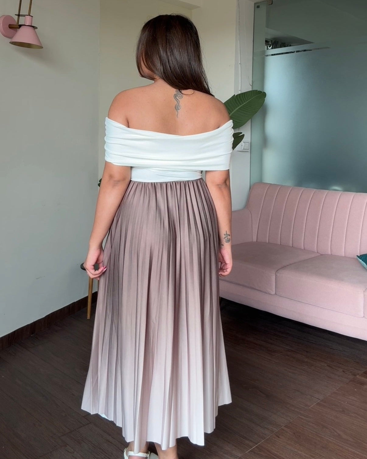 Ombre Pleated Skirt
